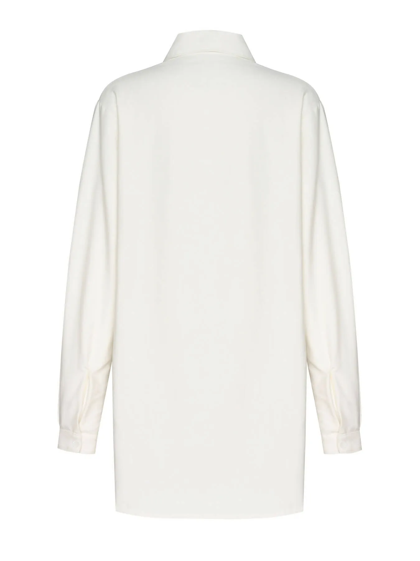 Cotton long-line shirt