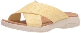Easy Spirit Taite3 Yellow Fashion Slip On Thong Caged Open Toe Slide Sandals