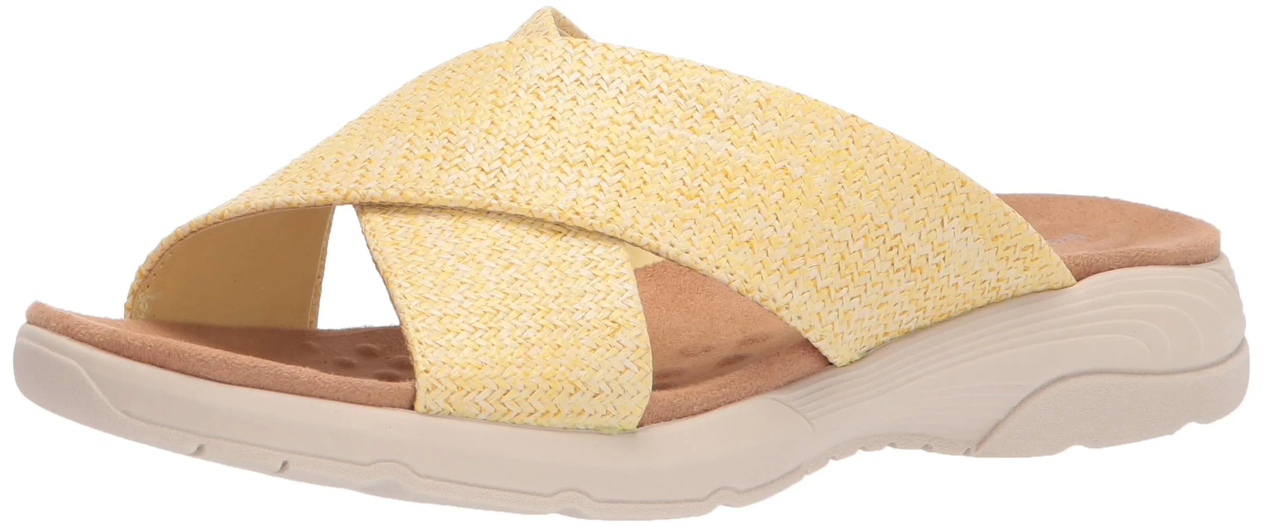Easy Spirit Taite3 Yellow Fashion Slip On Thong Caged Open Toe Slide Sandals