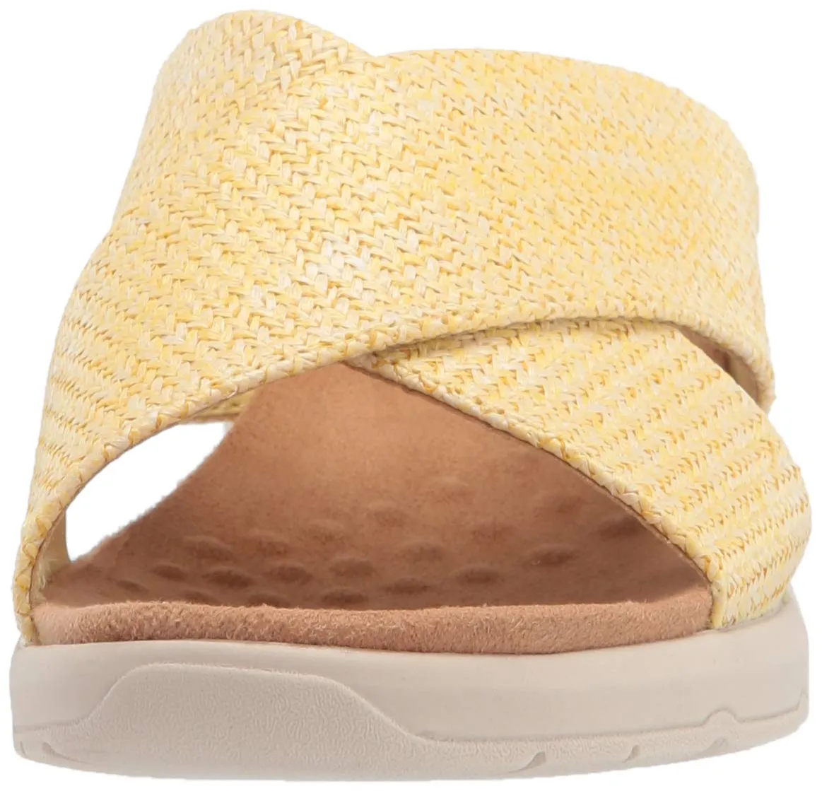 Easy Spirit Taite3 Yellow Fashion Slip On Thong Caged Open Toe Slide Sandals