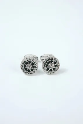Men's Black Sparkly Tuxedo Shirts Cufflinks