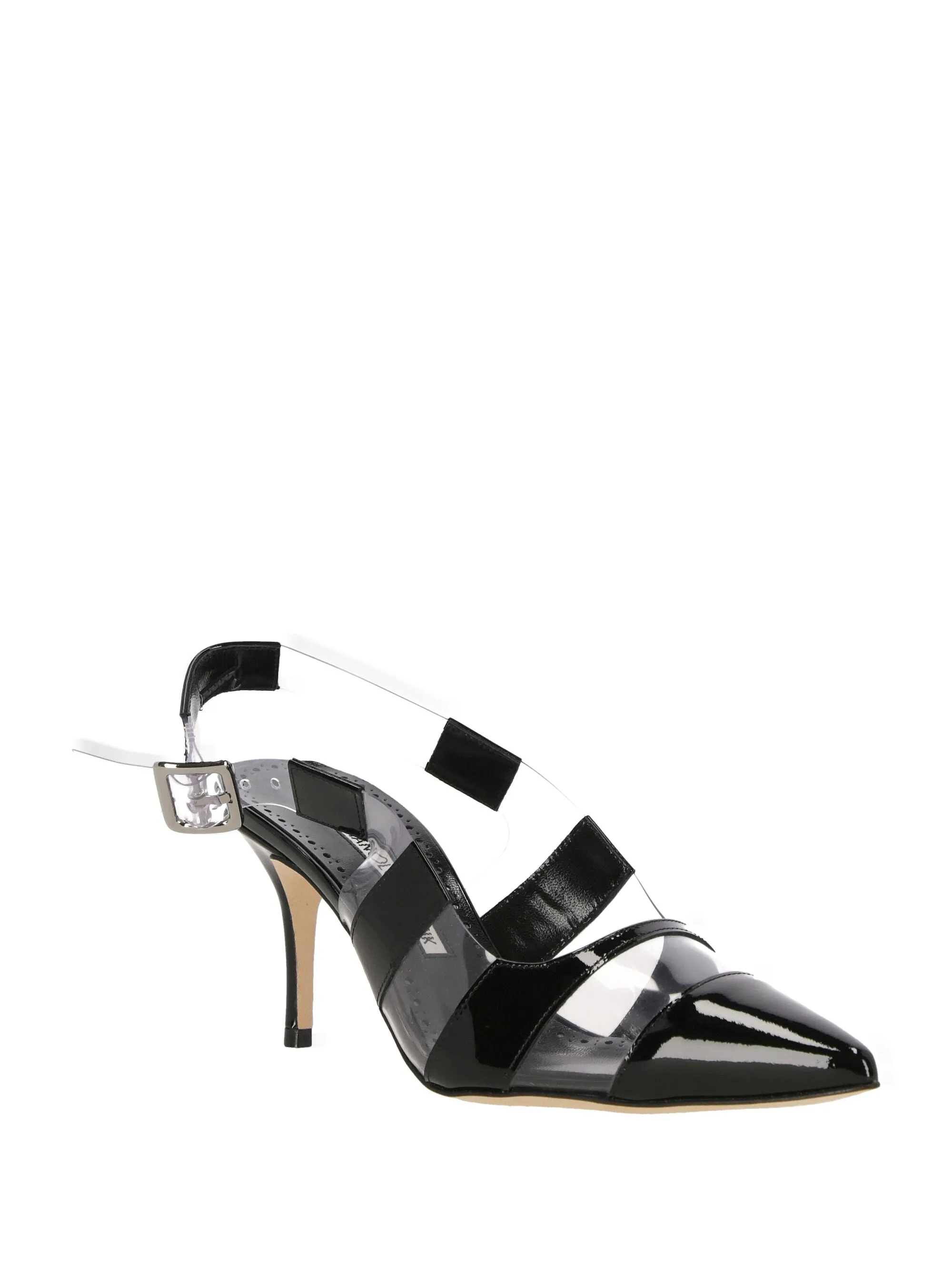Patent Black Heeled Sandals
