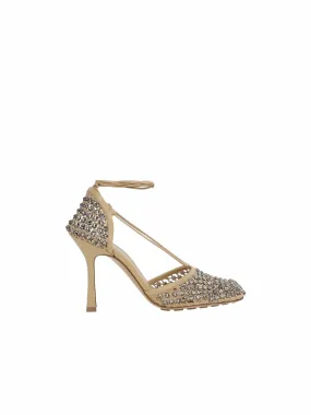 Sparkle Stretch Crystal-Embellished Sandals