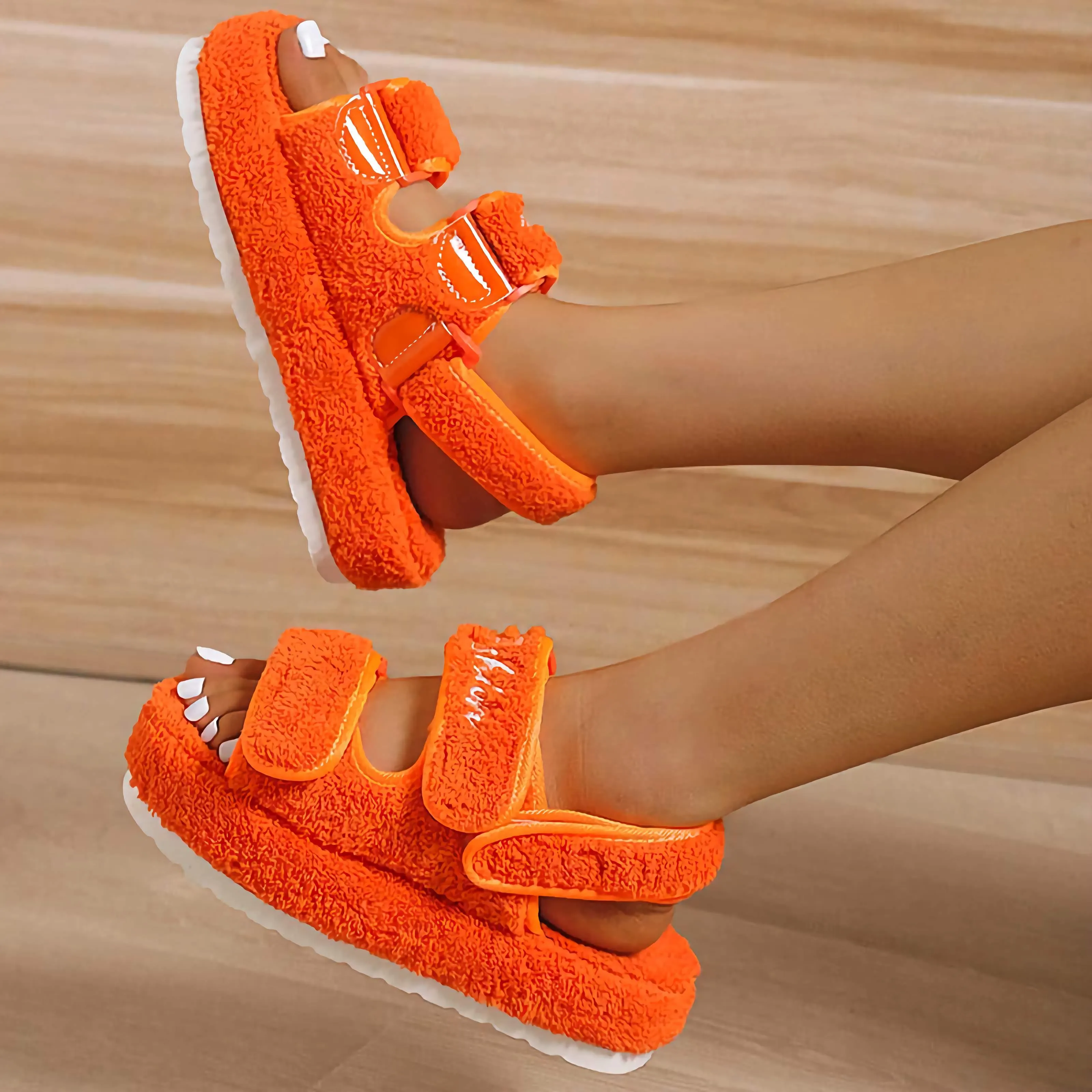 Women's Terry Cloth Casual Thick Bottom Sandals