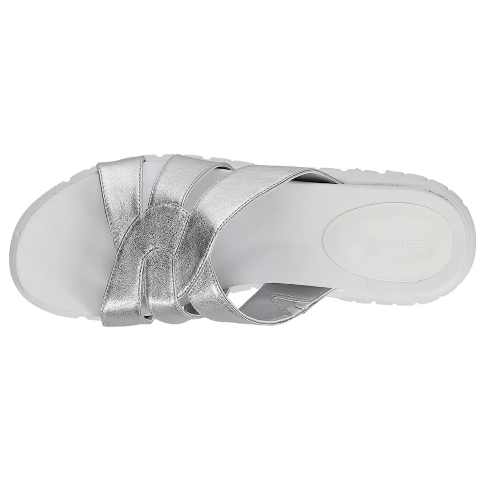ZEROGRAND Slotted Metallic Slide Sandals